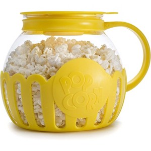 Patented Micro-Pop Microwave Popcorn Popper, Temperature-Safe Glass with 3-in-1 Lid, BPA-Free (Red) - 1 of 4
