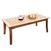 Cambridge Casual Mosko Teak Wood Outdoor Coffee Table: Weather-Resistant, 17" Height, 2" Umbrella Hole - image 4 of 4