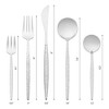REGALWOVEN Stainless Steel Mirror Polished Flatware with Knife Spoons and Forks Set Silverware Set 20 Pcs - 2 of 4