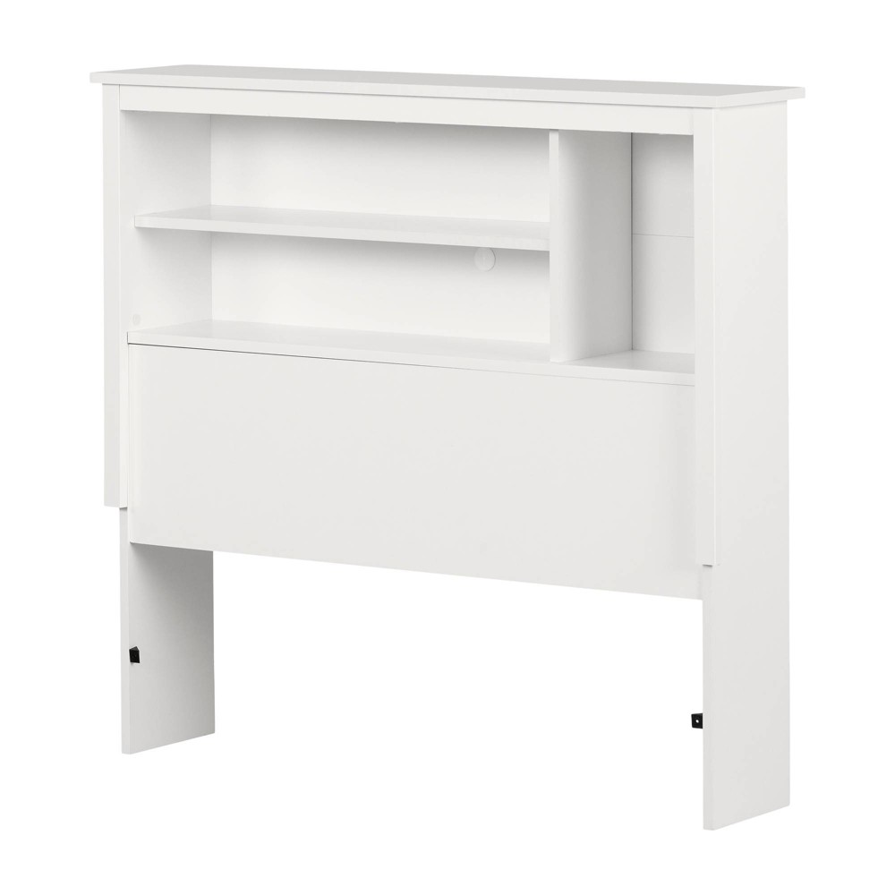 Photos - Bed Frame Twin Vito Kids' Bookcase Headboard Pure White - South Shore