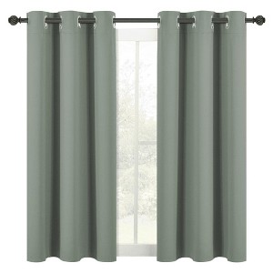 NICETOWN Grommet Top Blackout Curtains, Thermal Insulated Noise Reducing Window Drapes (Set of 2) - 1 of 4