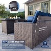ALAULM Outdoor Patio Furniture Set Outdoor Sectional Rattan Sofa Set Brown Manual Wicker Patio Conversation Set with Cushions - 4 of 4