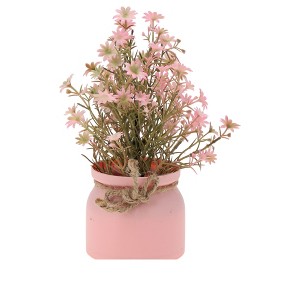 Unique Bargains Artificial Plants Mini Flower Plant Plastic 3.07"x3.07"x7.87" 1 Pc - 1 of 4