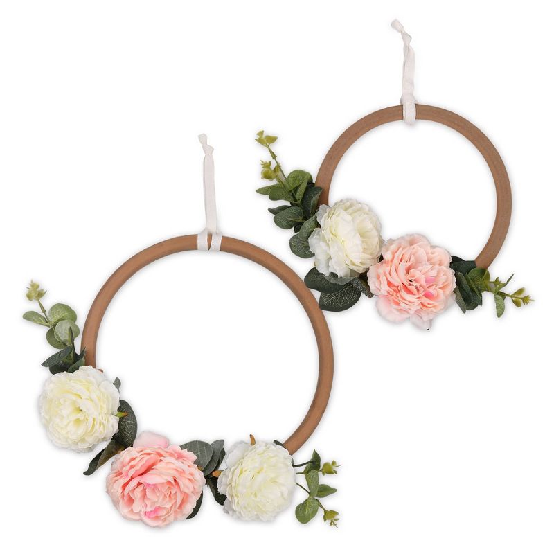 The Peanutshell Farmhouse Floral Ring Wall Decor 2pc, 1 of 4