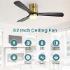 52 Inch Flush Mount Ceiling Fan with Remote Control, Wood Blades Modern Outdoor Ceiling Fans for Bedroom/Farmhouse/Patio/Indoor Quiet DC Motor - 2 of 4