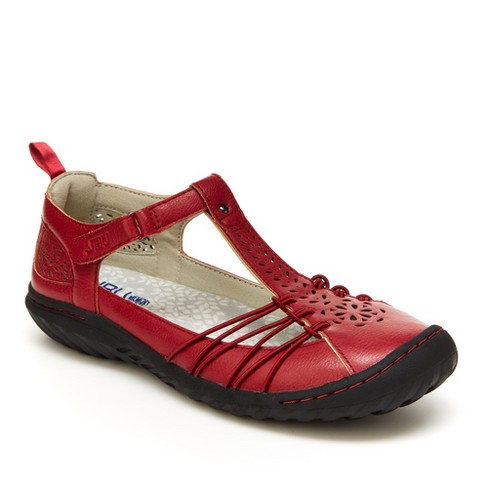 Jbu Women s Sahara Mary Jane Flat Size 6.5 In Red Target