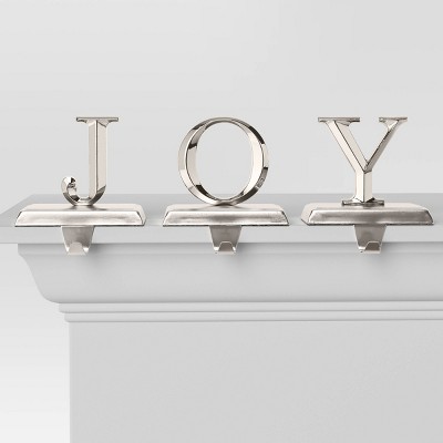 3pk JOY Silver Christmas Stocking Holder - Wondershop™