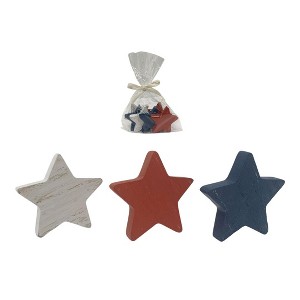Transpac Wood Star Scatter In Bag S/6 Home Decorations Patriotic - 1 of 1