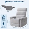 Recliner Chair for Adults, Manual Fabric Recliner with Side Pocket, Adjustable Single Sofa with Ergonomic Back Support for Living Room, Bedroom - 2 of 4