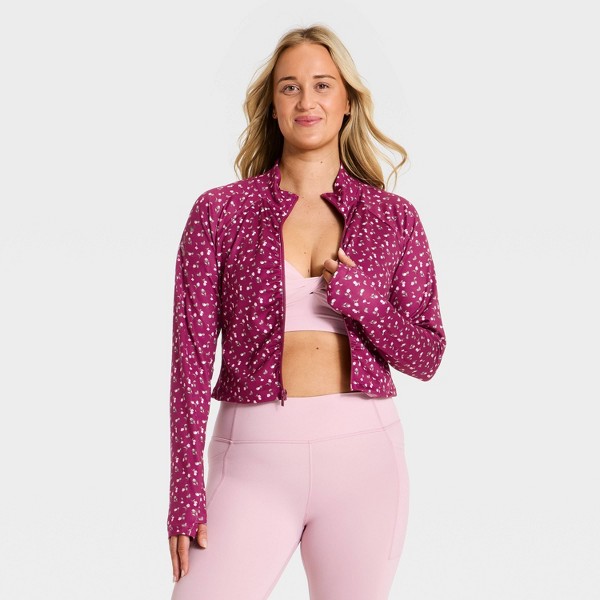 Chaqueta de Cierre Completo de Tejido Fruncido para Mujer - All In Motion™ 4