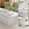 Dyonery Modern Rectangle/Round Coffee Table for Living Room,Engineered Wood Center Coffee Tables for Office Wooden Cocktail Tea Accent Table - 4 of 4
