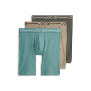 Jockey Men's Organic Cotton Stretch 9.5" Long Leg Boxer Brief - 3 Pack - 1 of 4