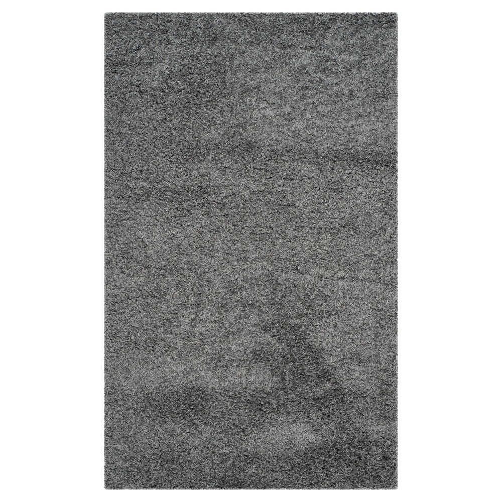 4'x6' Rayan Solid Loomed Area Rug Dark Gray - Safavieh