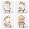 Crestlive Products Patio Wicker Egg Chair with Cushion PE Rattan Oversized Basket Lounge Chair with Legs - 3 of 4