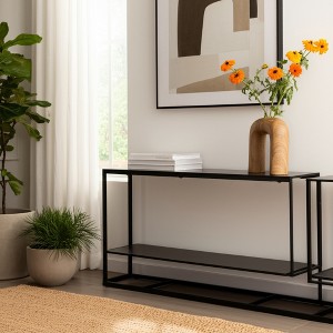 Mango Wood Arch Shape Vase - Modern Minimalist Design -  Decorative Accent for Home, Office, Bedroom, Living Room - Brown - 1 of 4