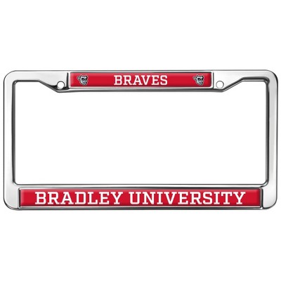 Bradley University Braves Logo Full Size Standard License Plate Metal Frame