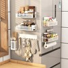 4Pack Magnetic Spice Rack For Refrigerator,Magnetic Refrigerator Shelf Organizer With Paper Towel Holder,Side Fridge Storage Rack Kitchen Home - 2 of 4