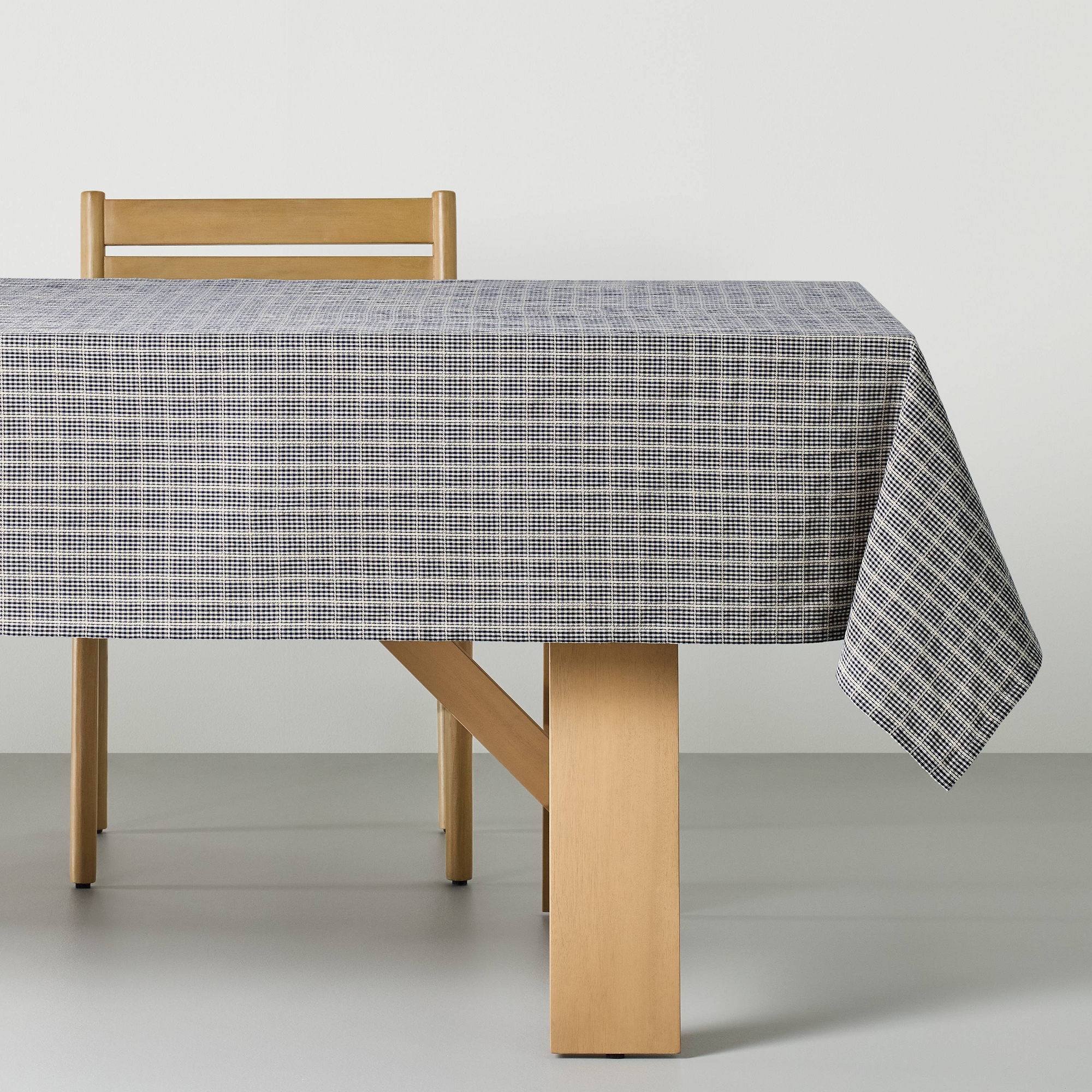 84"x60" Striped Tablecloth Navy - Hearth & Hand™ with Magnolia