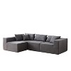 104-Inch Corduroy Modular L-Shaped Sectional Sofa, Luxury Floor Couch Set, Upholstered Indoor Furniture - 4 of 4