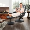 Costway Reclining Chair with Ottoman Adjustable Backrest Padded Seat Footrest for Bedroom Gray/Brown/Black - 4 of 4
