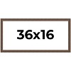 PosterPalooza | Panoramic Elegant Brown Picture Frame - UV Acrylic, Foam Board Backing, Hanging Hardware - 2 of 4