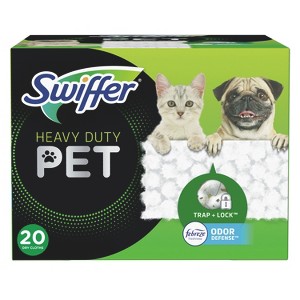 Swiffer Sweeper Pet Heavy Duty Multi-Surface Dry Cloth Refills for Floor Sweeping and Cleaning, 20 count - 1 of 4
