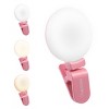 Insten Video Conference Lighting Kit, LED Mini Ring Lights Clip on (Small, Thumb Size Clip) for Phone & Tablet, Dimmable, Button Control - 3 of 4