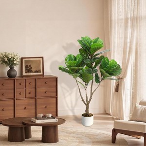 Artificial Fiddle Leaf Fig Tree,for Home Indoor Office Living Room Decor - 1 of 4