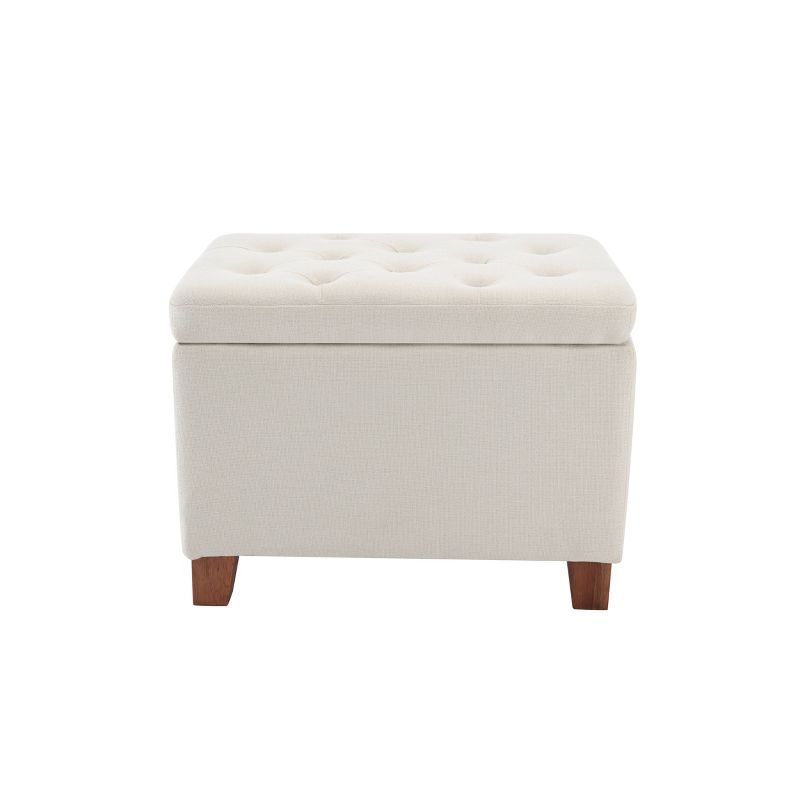 24" Tufted Storage Ottoman and Hinged Lid - WOVENBYRD, 1 of 23