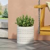 10" x 10"  White flower pot - 4 of 4