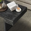48" Rustic Industrial Rectangular Coffee Table with Reclaimed Wood Texture and H-Shape Base for Living Room–The Pop Home - 3 of 4