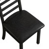 NicBex Multi-Functional Metal Accent Chairs, High Back Armless Design with Steel Legs & PU Leather Seats for Kitchen & Living Room, Set of 2 - 4 of 4
