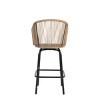 Outdoor Bar Stools, Rattan Bar Chairs With Backrest, Set Of 2, 2-Piece Patio Bar Stools With Armrests, Wicker Bar Stools With Cushion-Cuddlewood - 3 of 4