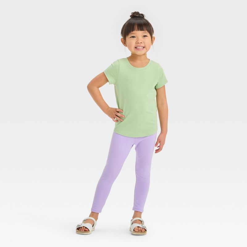 Toddler Girls' Short Sleeve Solid T-Shirt - Cat & Jack™, 4 of 5