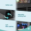 EUHOMY 4.65 cu. ft./21Bottles+88 Cans Dual Zone Wine & Beverage Fridge, Refrigerator with Glass Door, for Home/Bar/Office, Black - 3 of 4