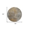 Gray Silver And Charcoal Abstract Washable Indoor Outdoor Area Rug - 3 of 4