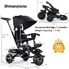 Kinder King 7 in 1 Kids Baby Stroller Tricycle Folding Toddler Trike w/Adjustable Push Handle - 2 of 4