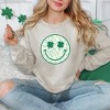 Simply Sage Market Women's Graphic Sweatshirt Clover Leopard Smiley Face St. Patrick's Day - 2 of 3