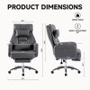 COWLOWN Ergonomic Swivel Office Chair, Reclining Executive Chair with Footrest & Lumbar Support - 3 of 4