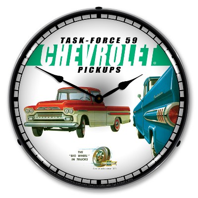 Collectable Sign & Clock | 1959 Chevrolet Pickup LED Wall Clock Retro/Vintage, Lighted