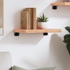 vidaXL Wall Shelf Light Brown 15.7 in.x11.8 in.x(0.8 in.-1.6 in.) Treated Solid Wood Oak - 3 of 4