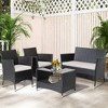 Tangkula 8PCS Outdoor Sofa Set Patio Rattan Wicker Conversation Set w/ Coffee Table - 3 of 4