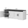 Comfort & Storage Combined: 2-Tier Entryway Bench with Plush Cushion - Features Open Shelf for Easy Shoe Organization - 2 of 4