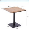 DSVIMOY Patio Accent Table Sets, Outdoor Dining Set of Patio Table, Square Outdoor Furniture Table for Lawn, Brown 27.6"*27.6"*19.1" - 2 of 4