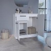 Idaho Dresser with 2-Door Cabinets and Drawer -White - 4 of 4