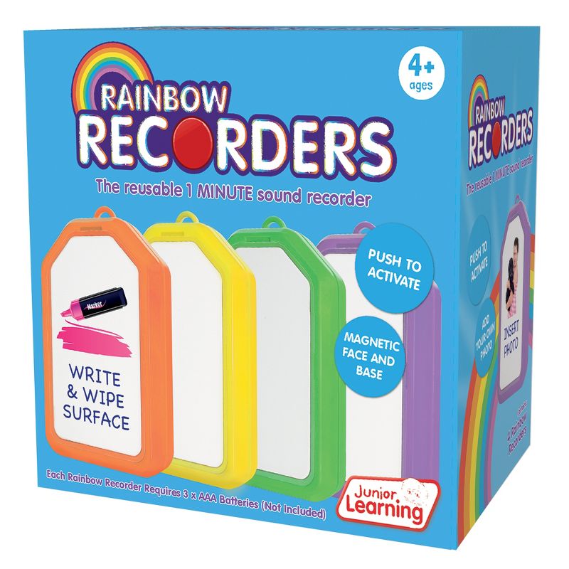 Junior Learning Magnetic Rainbow Recorders, Set of 4, 1 of 5