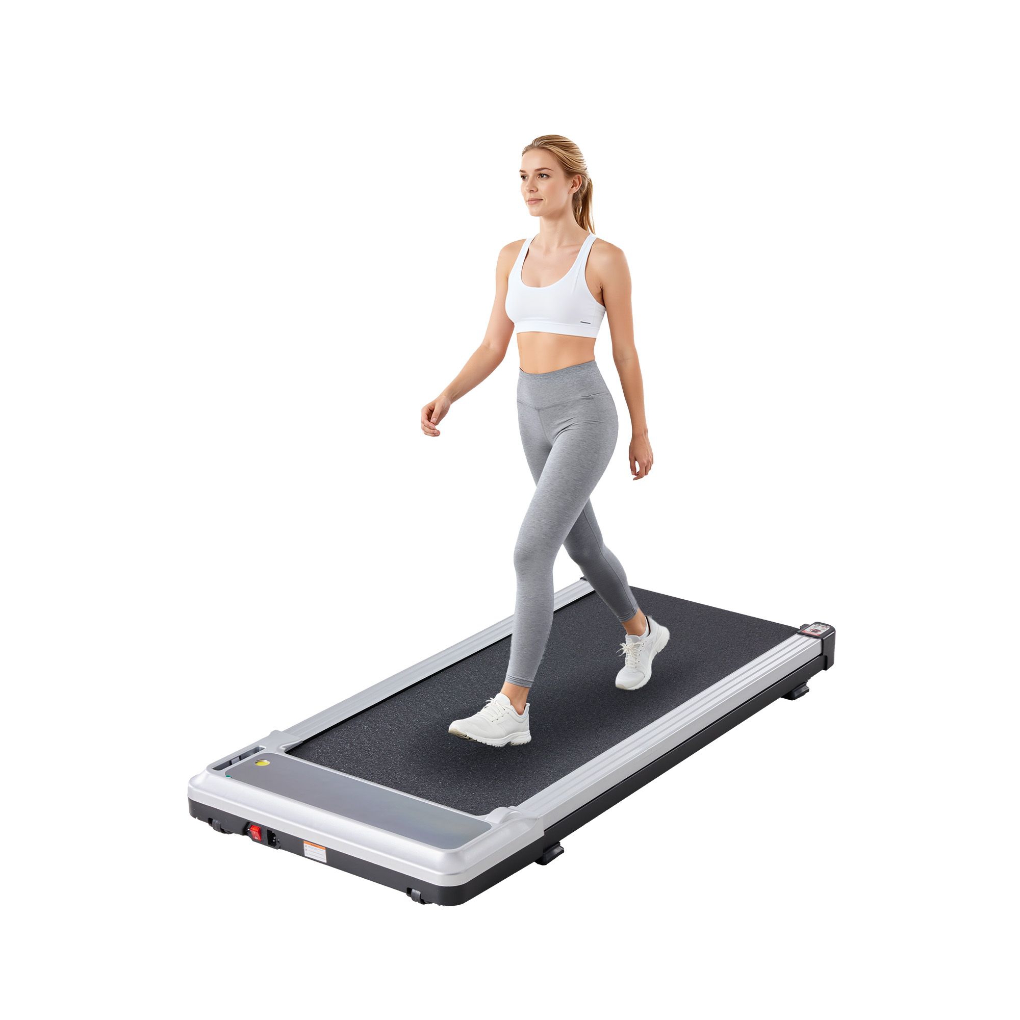 JIONJOY Compact Armless Treadmill: Quiet Under-Desk Walker for Small Spaces, Slim & Portable - Ideal for Home Office & Apartment Fitness