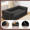 Convertible Corduroy Sleeper Sofa Bed w/ Fixed Frame - No Assembly 3-Seater Floor Couch, Folds to King Size Futon for Living Room/Dorm/Studio - 3 of 4