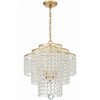 Crystorama Lighting Gabrielle 4 - Light Chandelier in  Antique Gold - 3 of 4