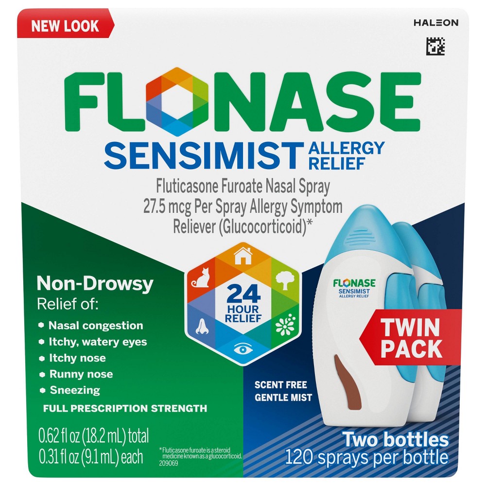 Flonase Sensimist 24-Hour Allergy Relief Nasal Spray - Fluticasone Furoate - 0.31 fl oz/2pk